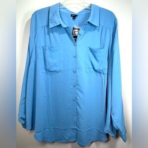 NWT‎ TORRID Madison Button-Front Long Sleeve Shirt Size 4X